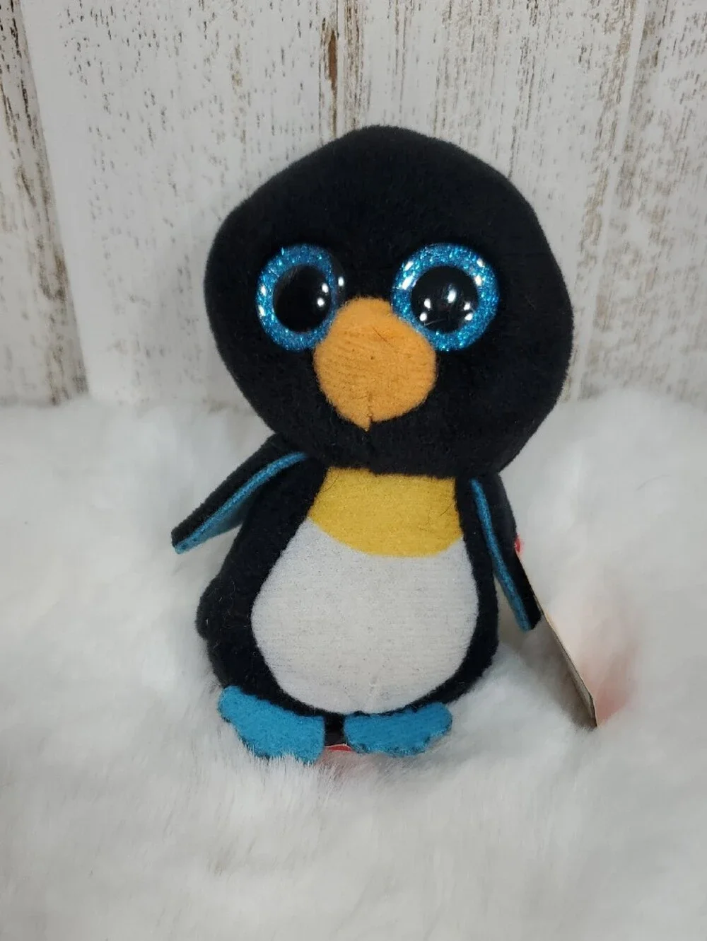 Ty Beanie Boos Plush Penguin, Elephant, Monkey Stuffed Animals